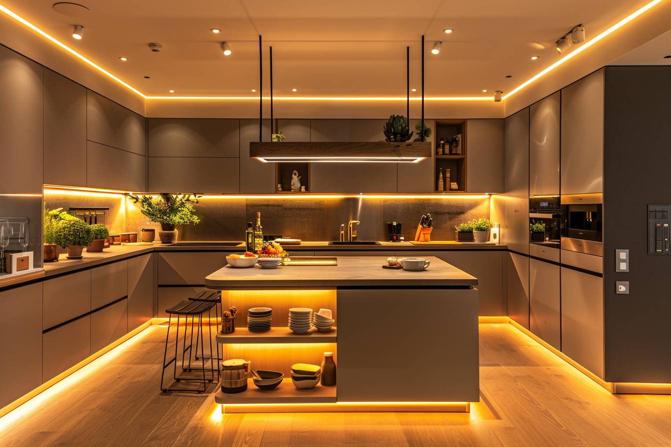 cuisine moderne avec des meubles élégants et pratiques