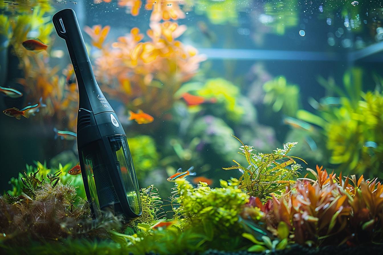 Aspirateur pour nettoyer un aquarium facilement
