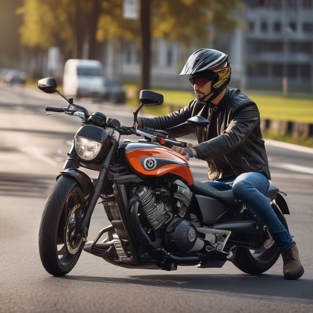 Élève motard en leçon sur route avec instructeur