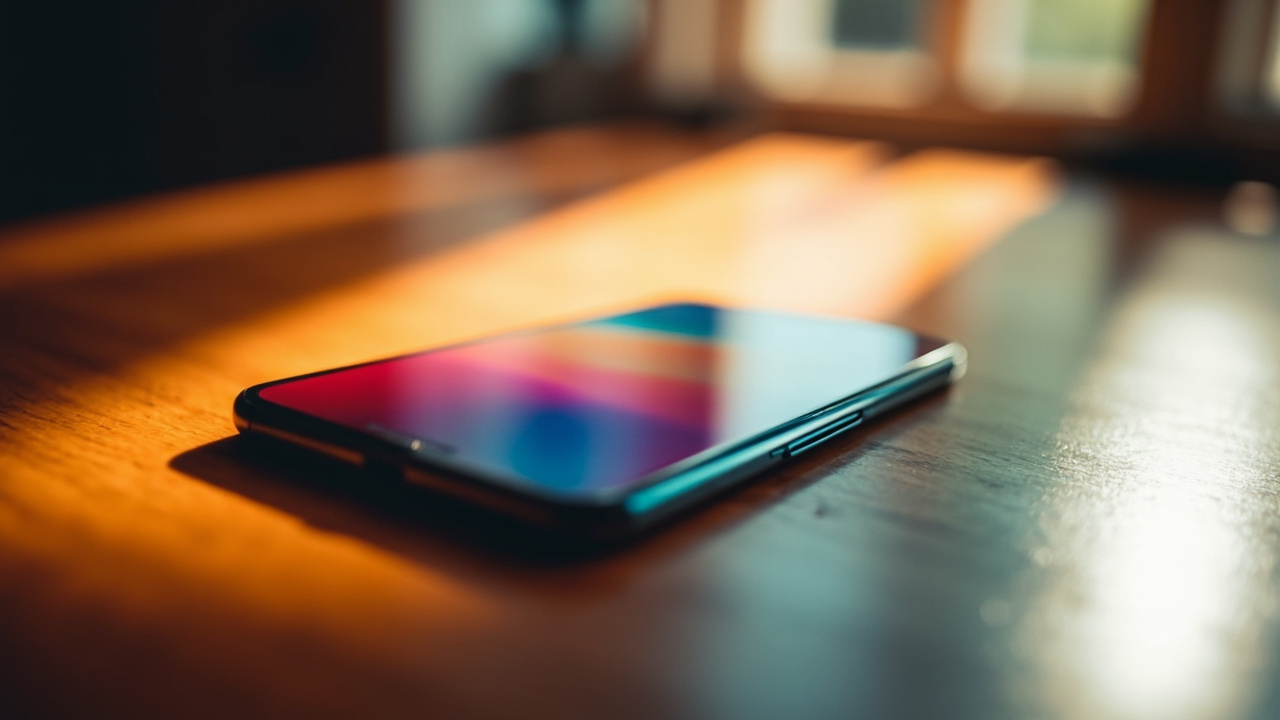 Smartphone avec ecran et clavier lumineux